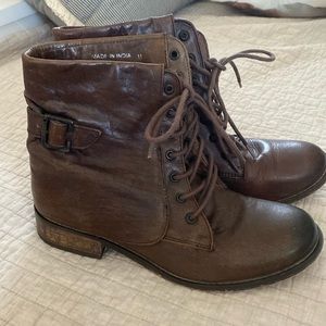 MIA Leather Lace Up Boots